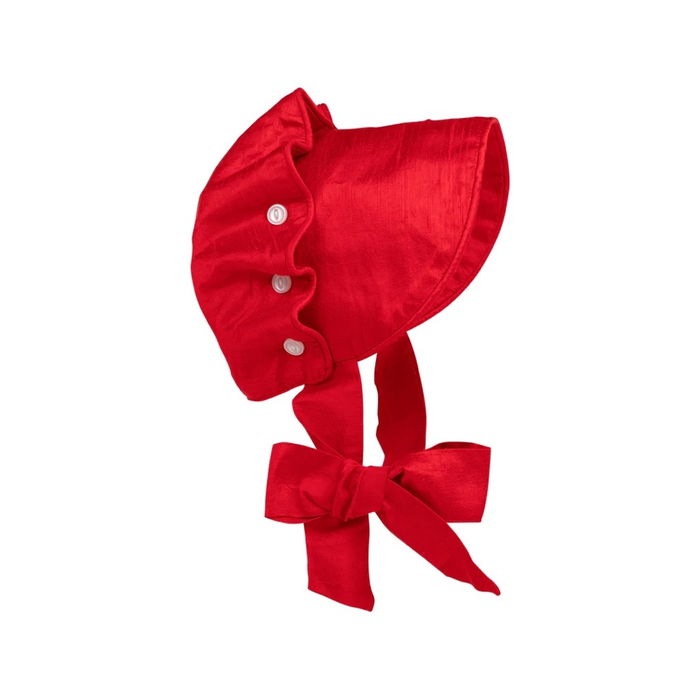 Silk Beaufort Bonnet medium silk bonnet in Richmond Red